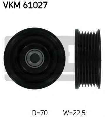 Направляющий / паразитный ролик поликлинового ремня SKF VKM 61027