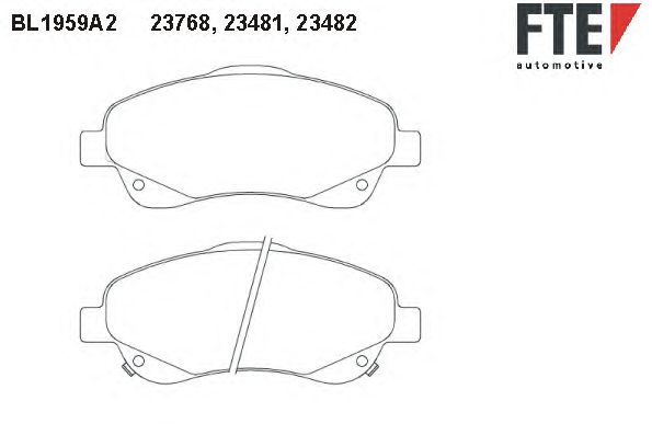 Тормозные колодки FTE BL1959A2