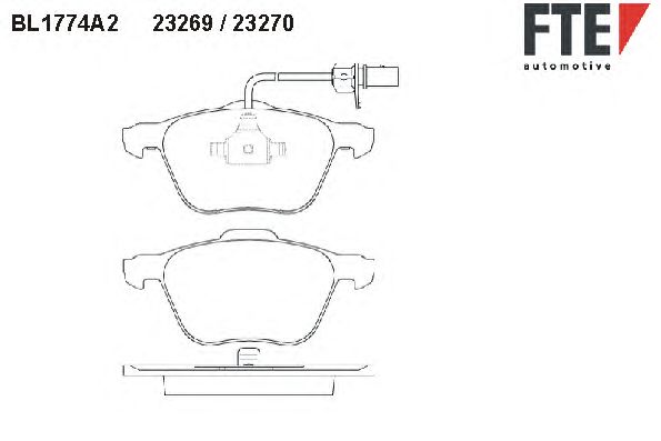 Гальмівні колодки FTE BL1774A2