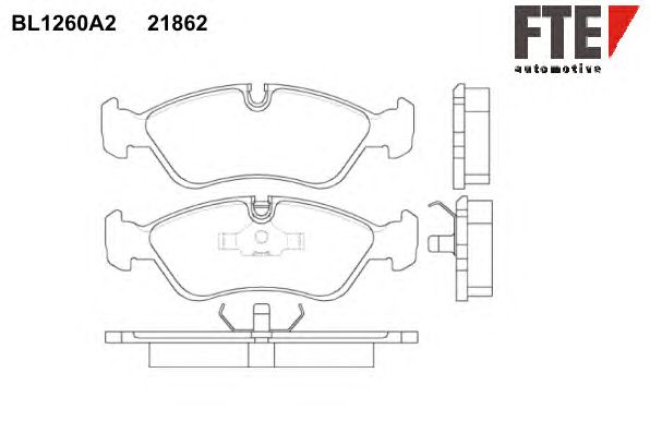 Тормозные колодки FTE BL1260A2