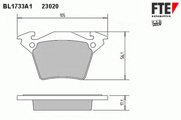 Тормозные колодки FTE BL1733A1