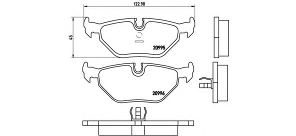 Тормозные колодки BREMBO P 06 011