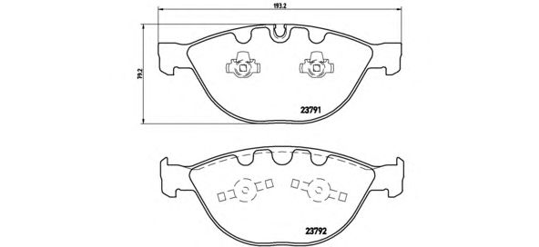 Тормозные колодки BREMBO P 06 047