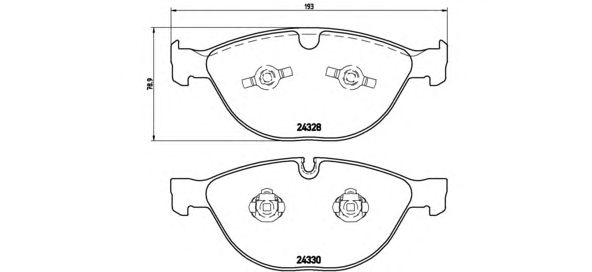 Тормозные колодки BREMBO P 06 066