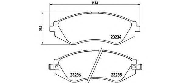Тормозные колодки BREMBO P 15 002