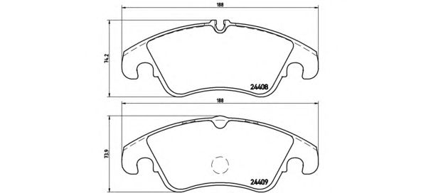 Тормозные колодки BREMBO P 24 074