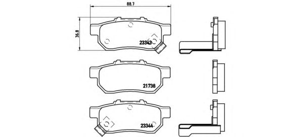 Тормозные колодки BREMBO P 28 025