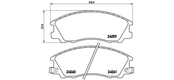 Тормозные колодки BREMBO P 30 017