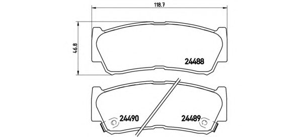 Тормозные колодки BREMBO P 30 037