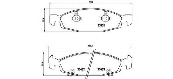 Тормозные колодки BREMBO P 37 005