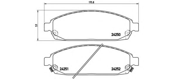 Гальмівні колодки BREMBO P 37 010