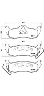 Тормозные колодки BREMBO P 37 011