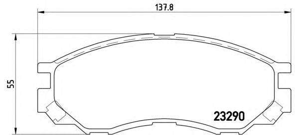 Тормозные колодки BREMBO P 54 020