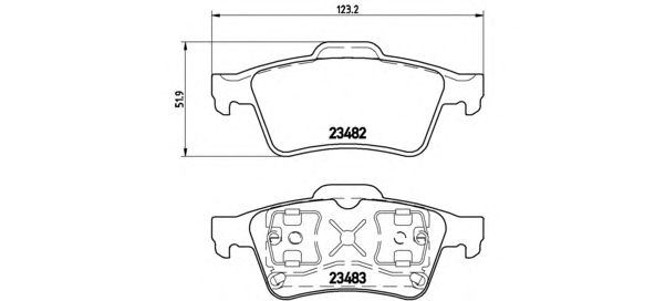 Тормозные колодки BREMBO P 59 044
