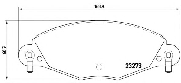 Тормозные колодки BREMBO P 61 072