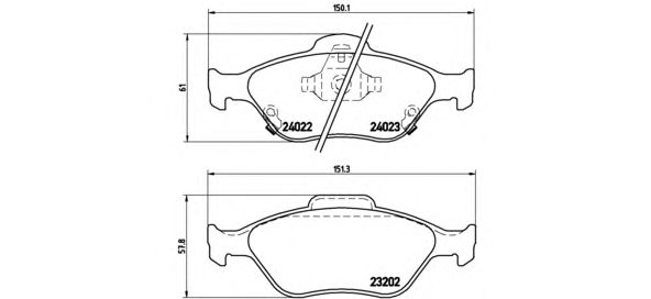 Тормозные колодки BREMBO P 83 085