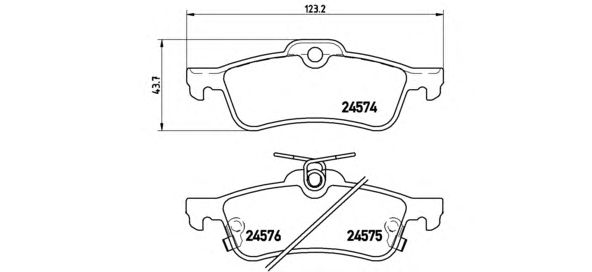 Тормозные колодки BREMBO P 83 087