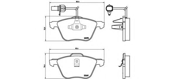 Тормозные колодки BREMBO P 85 061