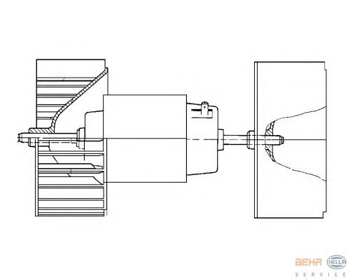Вентилятор салона HELLA 8EW 009 159-171