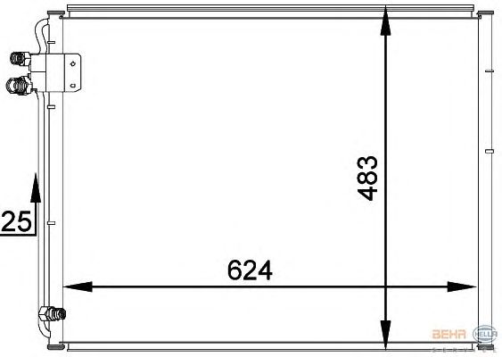 Радиатор кондиционера HELLA 8FC 351 036-761