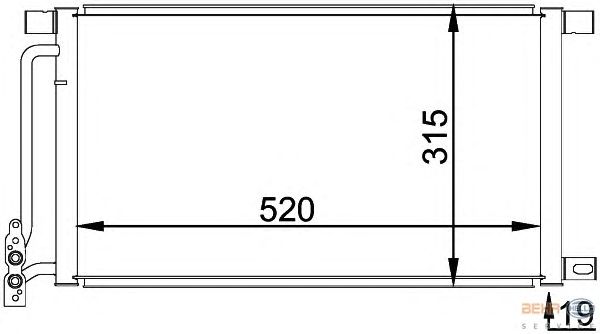 Радиатор кондиционера HELLA 8FC 351 038-211