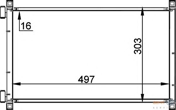 Радиатор кондиционера HELLA 8FC 351 038-321