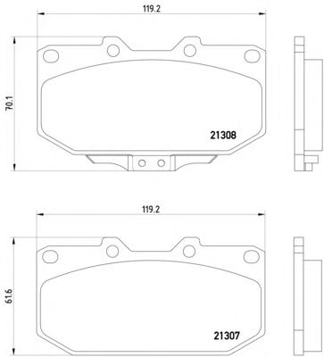 Тормозные колодки MINTEX MDB1416