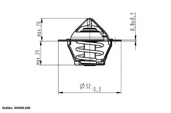Термостат WAHLER 410808.88D