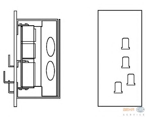 Реостат вентилятора отопителя HELLA 9ML 351 332-161