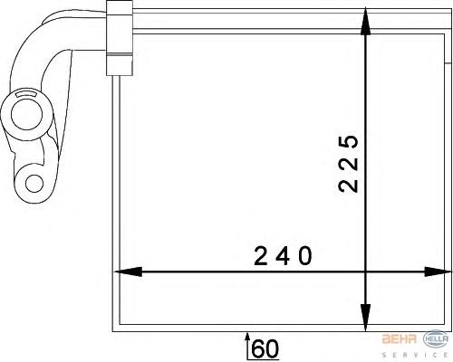 Випарник кондиціонера HELLA 8FV 351 336-071