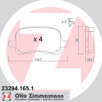 Тормозные колодки ZIMMERMANN 23294.165.1