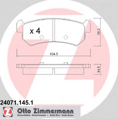 Тормозные колодки ZIMMERMANN 24071.145.1
