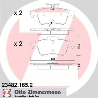 Тормозные колодки ZIMMERMANN 23482.165.2