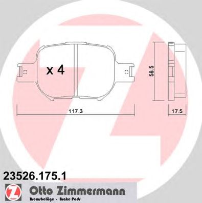 Тормозные колодки ZIMMERMANN 23526.175.1