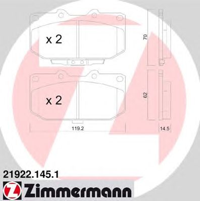 Тормозные колодки ZIMMERMANN 21922.145.1