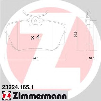 Тормозные колодки ZIMMERMANN 23224.165.1