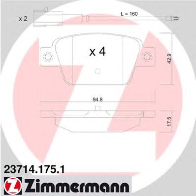 Тормозные колодки ZIMMERMANN 23714.175.1