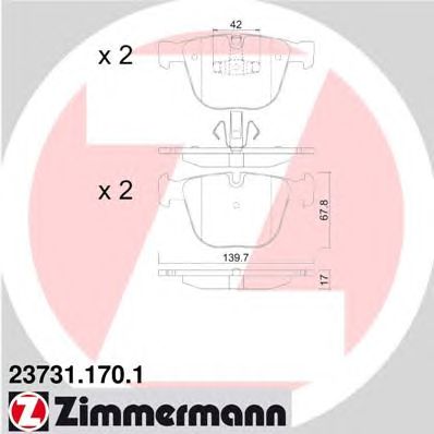 Гальмівні колодки ZIMMERMANN 23731.170.1