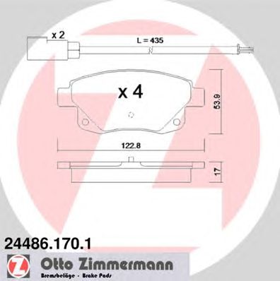 Гальмівні колодки ZIMMERMANN 24486.170.1