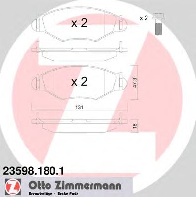 Тормозные колодки ZIMMERMANN 23598.180.1