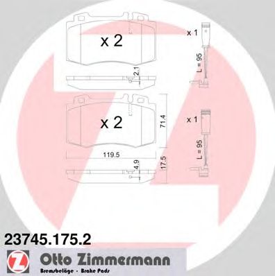 Тормозные колодки ZIMMERMANN 23745.175.2