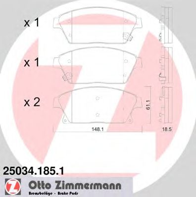 Тормозные колодки ZIMMERMANN 25034.185.1