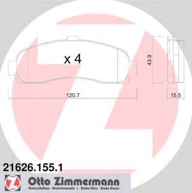 Тормозные колодки ZIMMERMANN 21626.155.1