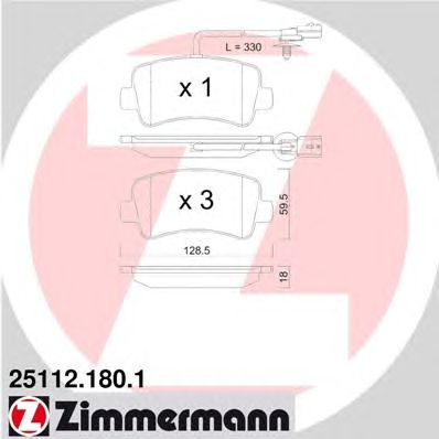 Тормозные колодки ZIMMERMANN 25112.180.1
