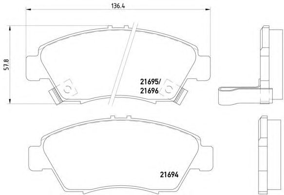 Тормозные колодки HELLA 8DB 355 016-461