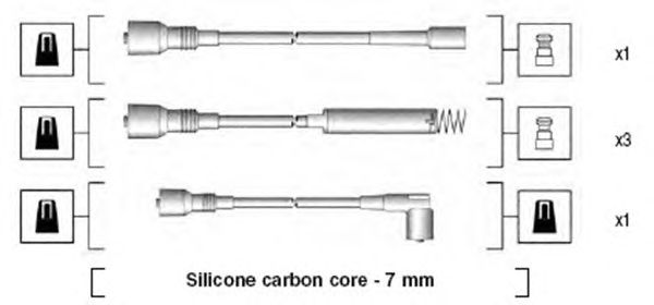 Комплект високовольтних проводів MAGNETI MARELLI 941125280680