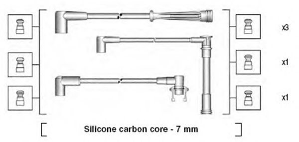 Комплект высоковольтных проводов MAGNETI MARELLI 941145280725