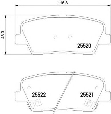 Тормозные колодки HELLA 8DB 355 020-101