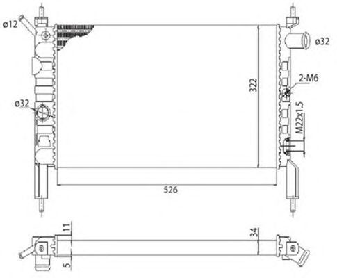 Радиатор, охлаждение двигателя MAGNETI MARELLI 350213831003