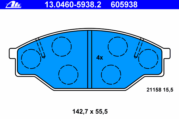 Тормозные колодки ATE 13.0460-5938.2